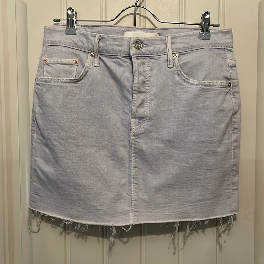 MOTHER Light Blue Denim Skirt